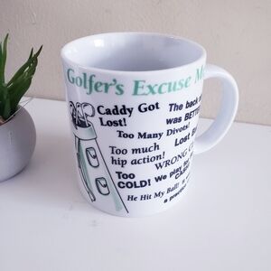 Golfers Excuse Coffee Mug Tea Mug 10 oz Cup Golfing Funny Quotes Great Gift Item